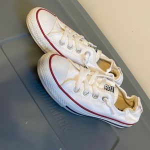 Barely Worn White Shoreline Converse - size 6.5